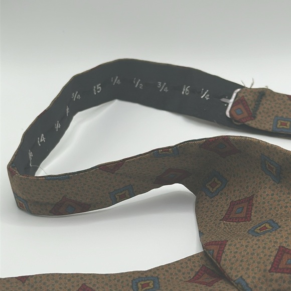 Vintage brown square bow tie - Picture 3 of 3